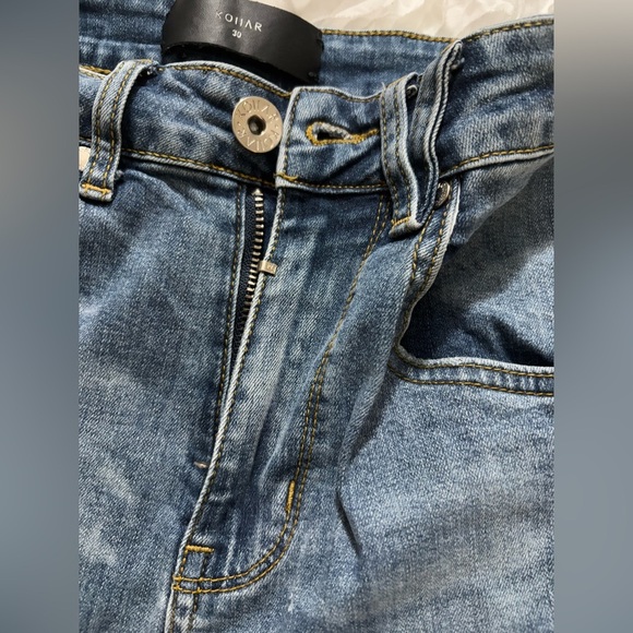 Men’s Kollar Destroyed Knee Skinny Jeans. Size 30. Mid Wash - Picture 14 of 14